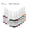 Puntos Long 10Pcs 80g Tattoo Inks Sanitary Lasting Synthetic Bottle Tattoo Ink