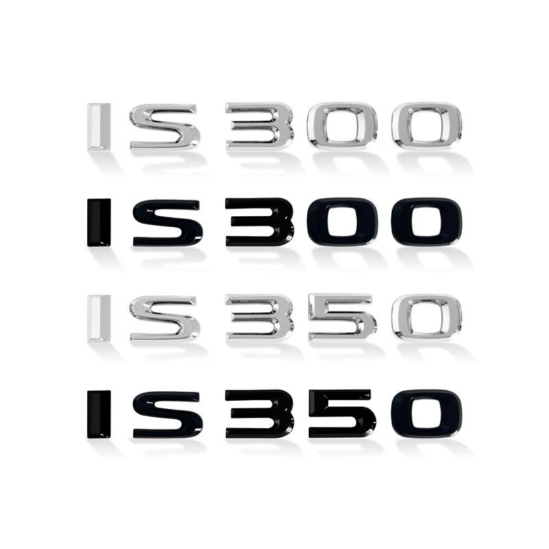 1Pcs Chrome Metal Black Silver IS200 IS300 IS250 IS350 ALTEZZA Logo Auto Body Rear Trunk Emblem Badge Sticker For Lexus