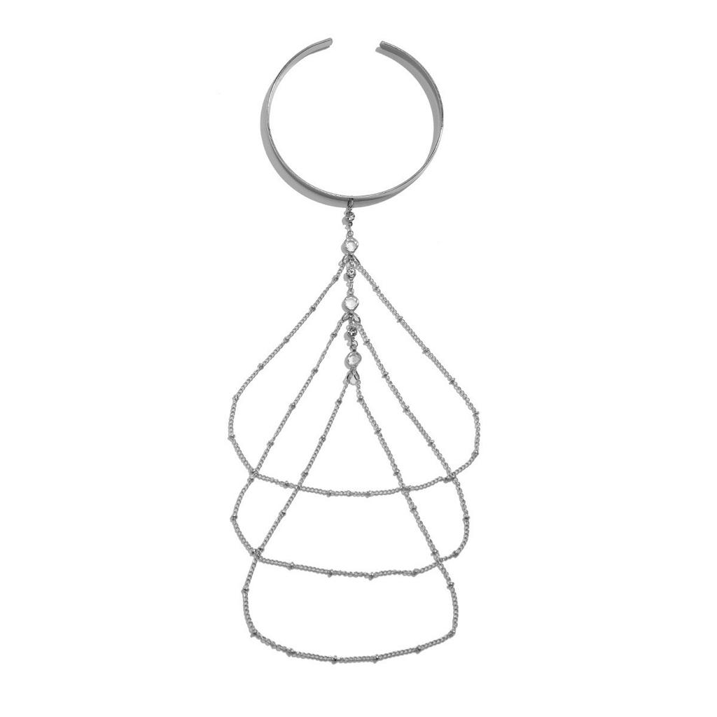 Ювелирные изделия простой браслет-цепочка с бахромой на руку ретро модный сексуальный многослойный браслет с бахромой инкрустированная цепочка на руку