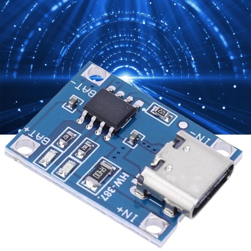 TP4056 5V 1A Battery Charging Board with Microed USB Microphone Double LED Lights High Efficiency