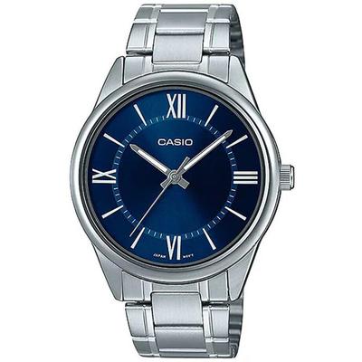 От Индия Часы Casio серебристые [Импортировано Ко. Пвт. ООО] MTP-V005D-2B5UDF Мужские