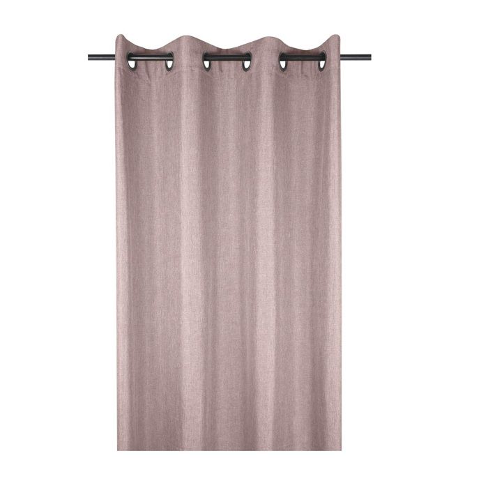 Rideau - Bea - 140 X 260 Cm - 100% Polyester - 8 Œillets En Métal - Rose Poudre