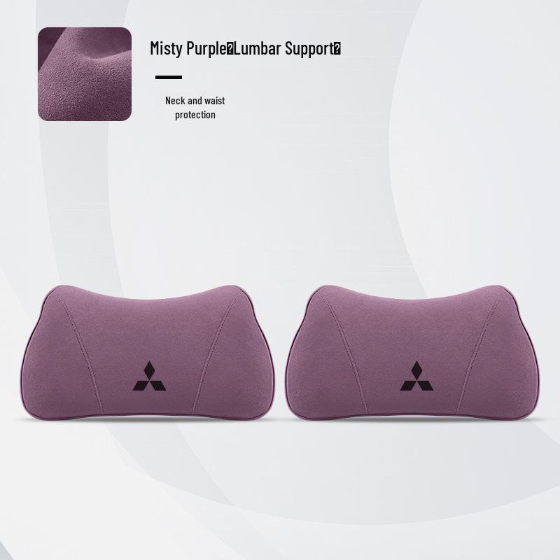 Mitsubishi Car Backrest & Neck Pillow: Compatible with Outlander, Pajero, ASX, Eclipse Cross.
