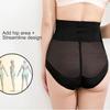 Women Shaping Brief High-waist Cross Compression See Through Breathable Holes Underwear Sexy Panties