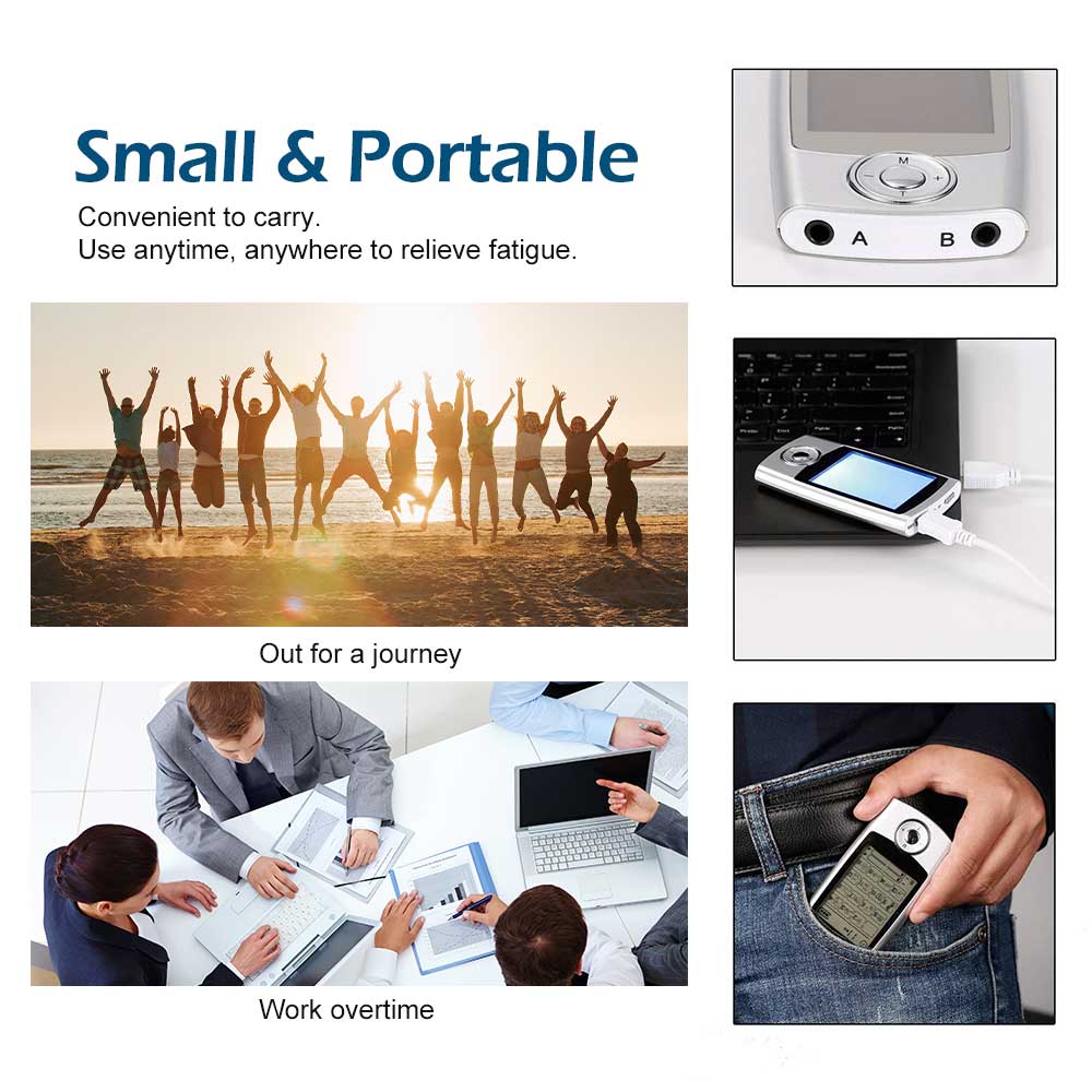 Tens Unit 24 Modes 20 Intensity Electric Stimulation Massager Muscle EMS Therapy Pain Relief Adjustable Lightweight LCD Display