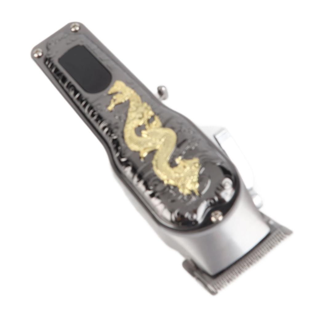 Electric Hair Trimmer USB Charging Low Noise LED Display Cordless Hair Clipper with 8 Guide Combs