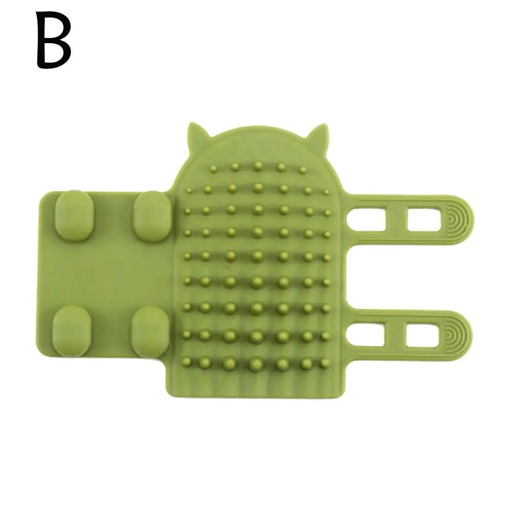Pet Massage Brush Dog Cat Hair Removal Comb Self Cleaning Chair Silion Grooming Scratch Brush Wall Tool Rubbing Soft Cat Co D0J4
