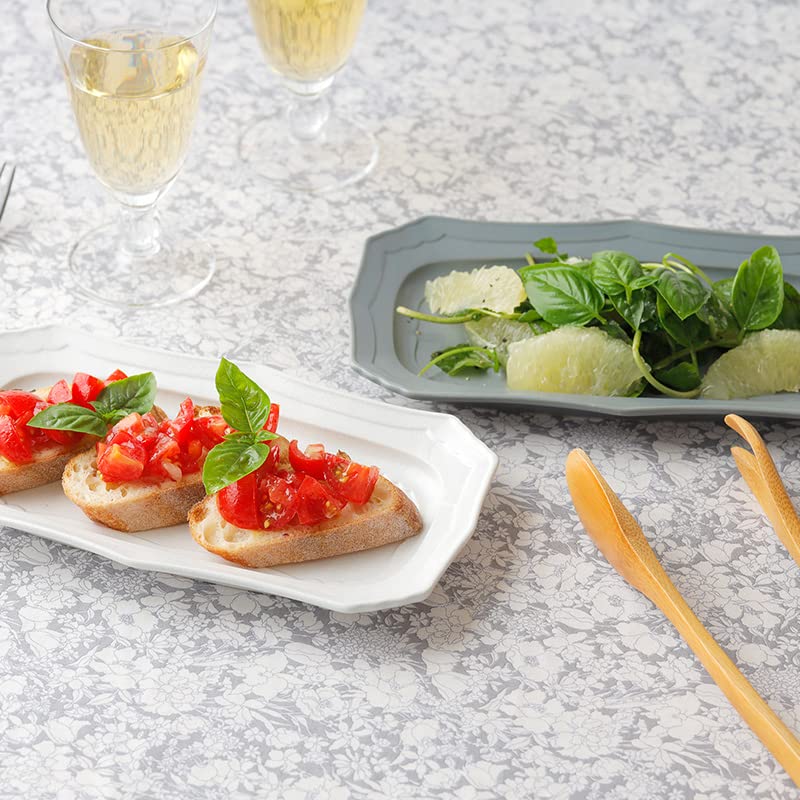 EAST table Rectangular Matte Gray Plate, 22.5cm, Classic,