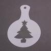 8Pcs Coffee Mold Christmas Pattern Portable Plastic Latte Coffee Decorating Stencil for Coffee Shop