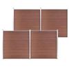 Garden Fence - VIDAXL - WPC 699x186 Cm - Brown - Modular Panels - Rot-Resistant