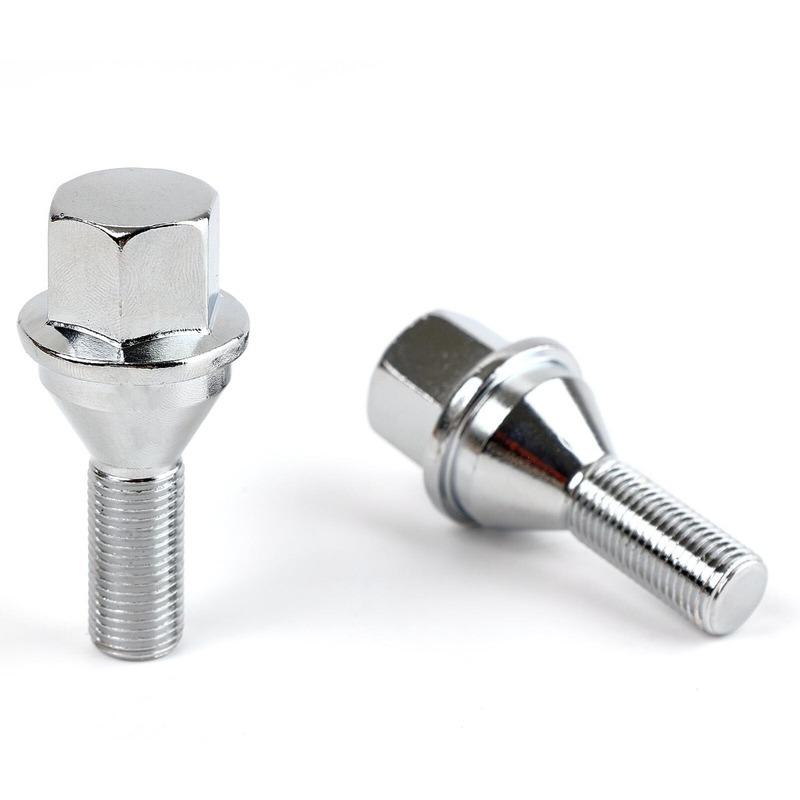 4/20x Car Wheel Studs Lug Bolts Silver Truck Parts Tool M12x1.25x28mm For Jeep Cherokee Renegade Compass Chrysler 200 Dodge Dart