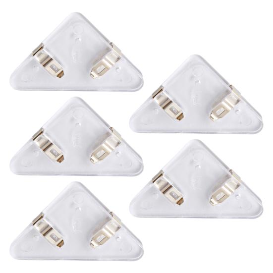 5 шт., прозрачные треугольные угловые зажимы, предотвращающие скручивание книг, многофункциональный файл для документов, угловые зажимы для страниц книги, принадлежности для студентов