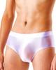 Heureux La Joie Shiny Satin Men's Briefs, Soft, Comfortable Panties, Unisex Stretch Underwear (XL, Light Purple)