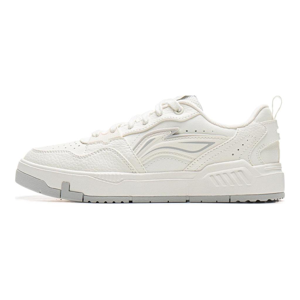 Li Ning Original Era Скользкие, износостойкие, легкие, дышащие низкие кеды для скейтбординга Женские цвет слоновой кости AGCU370-3
