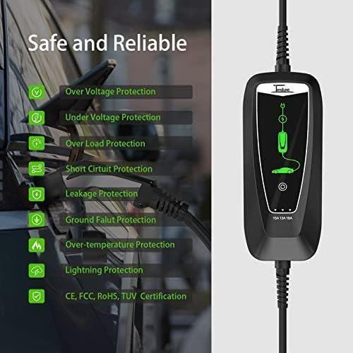 Teskee Chargeur EV Type 2 Portable EV Cars Home Station de Recharge pour Tous Les véhicules électriques et Voitures Hybrides Recharg