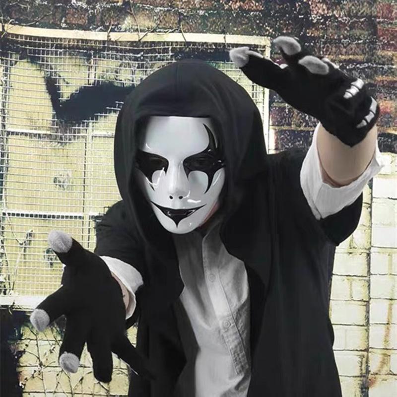 Хэллоуин уличных танцев ужасов маска полное лицо V-Shadow танцевальная вечеринка маска для лица Марди Гра косплей дьявол реквизит лицо капюшон для карнавальной ночи