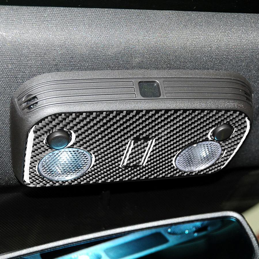 New Carbon Fiber Style Reading Light Button Panel Sticker For Ford Mustang GT 05-09