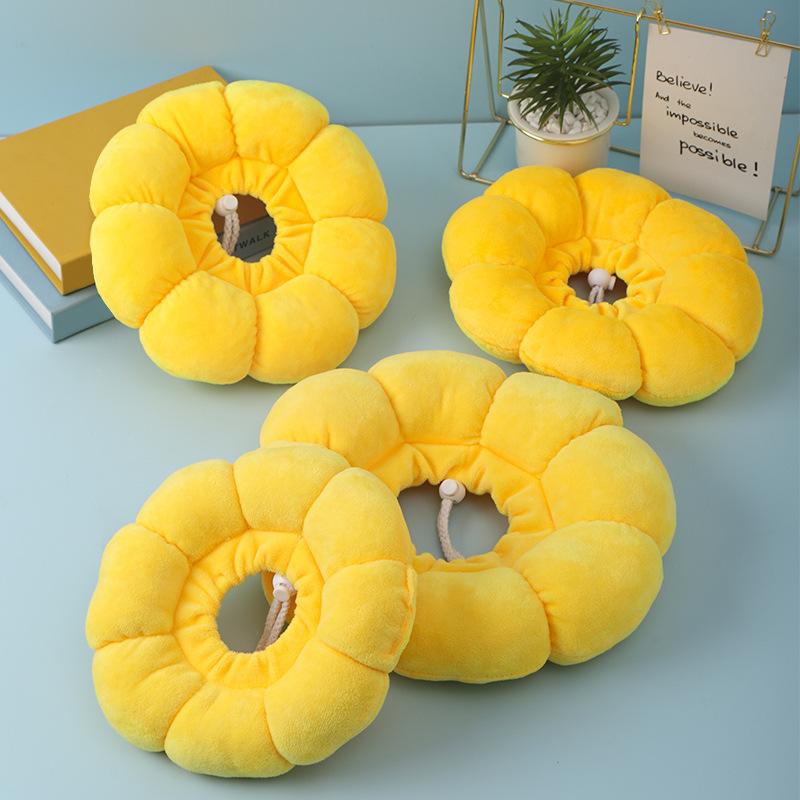 Подсолнух елизаветинский ошейник для домашних животных регулируемый анти-укус хирургия анти-облизывание заживление ран защита кошек ошейники мягкий плюшевый ошейник