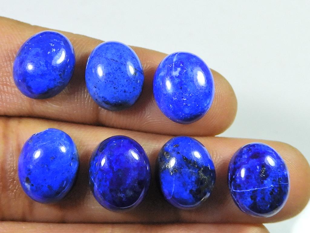40 карат AAA натуральный лазурит овальный кабошон драгоценный камень россыпью 7 шт. лот 10X12MM RQ-1893