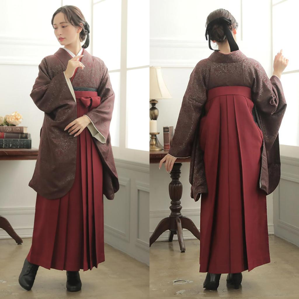 Выпускной церемония одинарная 2л лопатка выпускной вечеринка [КИМОНОМАЧИ] [Кимономачи Киото] Хакама, Предмет, Однотонный, женский, оранжевый, размер, в комплекте,