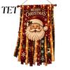 Christmas Theme Photography Prop Hanging Cloth Decoration with LED Light for Home Door Wall And Window, Holiday Festive Party Background Decorations