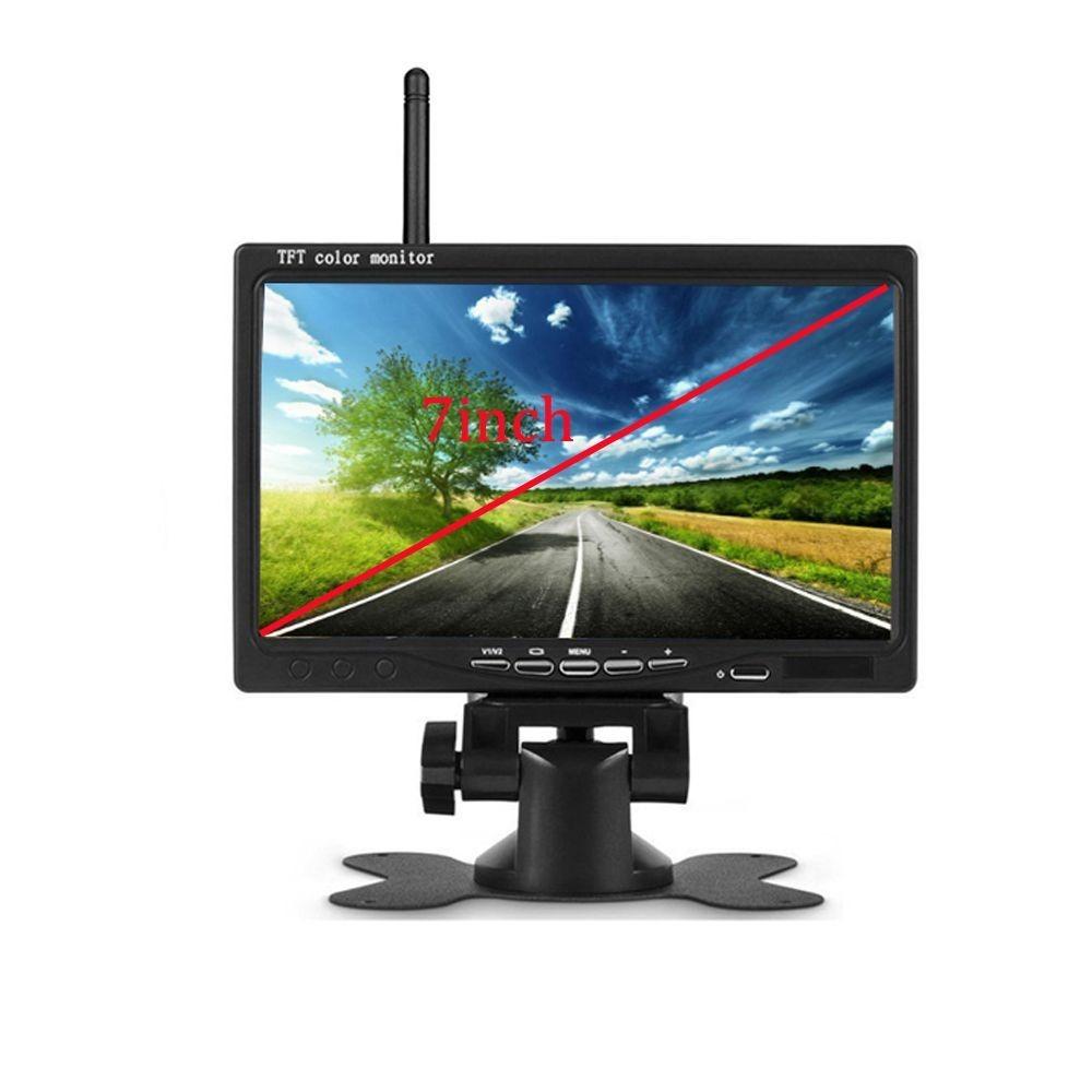 Беспроводной 7-дюймовый автомобильный монитор HD ЖК-монитор с резервной камерой заднего вида и автомобильное зарядное устройство