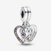 PANDORA Separable Friendship Hearts Puzzle Piece Dangle Charm 792239C01