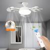 Ceiling Fan Light with 3 Color Temperature Adjustable Brightness LED Bulb Quiet Fan Combo Low-noise Operation Fan Light Fixture