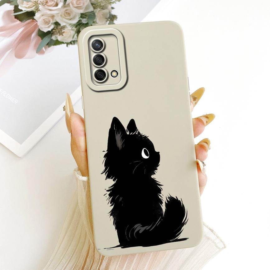 Case For OPPO A74 4G Cover A95 4G CPH2365 Lovely Cartoons Painting Soft Back Cases For OPPO F19 F 19 s Phone Len Proective Capa