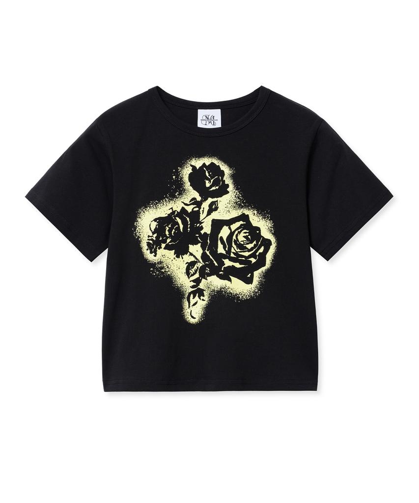 MIDNIGHT MOVE Fl Crop T (Black)