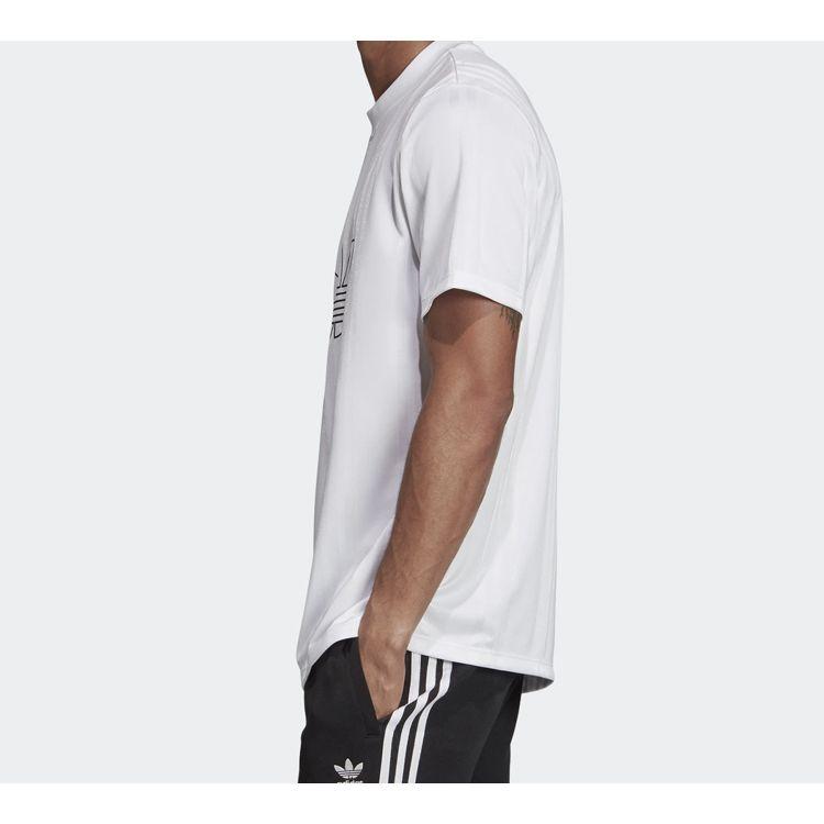 Adidas Футболка с круглым вырезом Originals Trefoil Outline из джерси с круглым вырезом для мужчин, белая ED4684