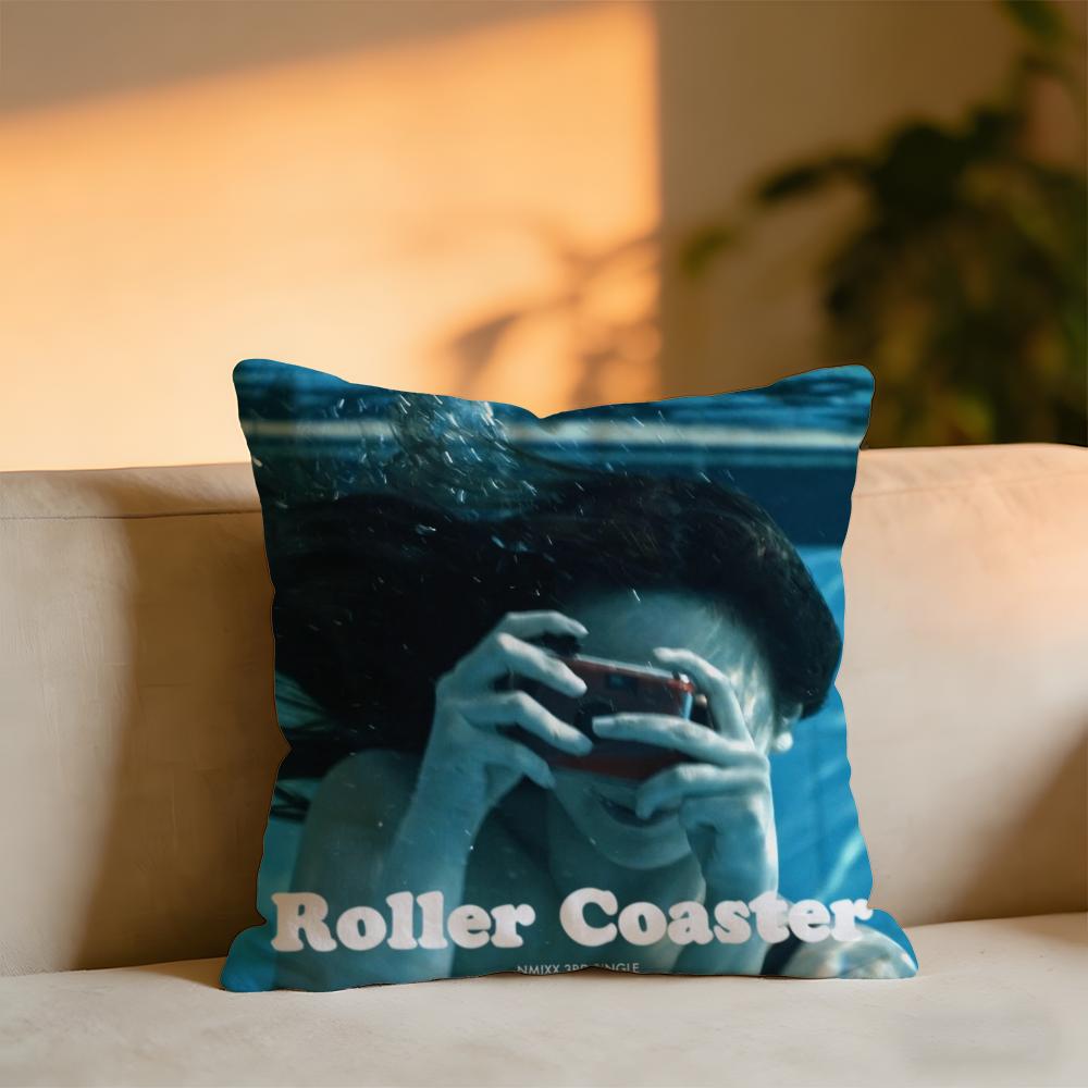 Korea Nmixx Girls Group Album Cushion Cover Cozy Velvet Throw PillowSoft Warm Cushion For Sofa Bed