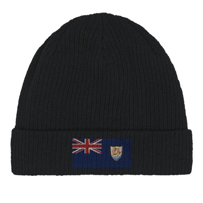 Bonnet - Anguilla - Noir - 100% Coton - Taille Fixe - Broderie Personnalisée