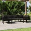 Day and Night - Day and Night Garden Furniture Set 6 Pieces and Anthracite Gray Aluminum Cushions