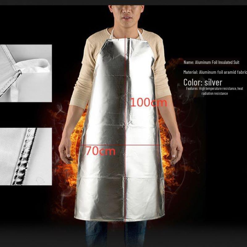 Custom Aluminum Foil Apron: Heat-Resistant, Flame-Retardant, Anti-Splash Clothing