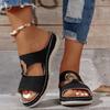 Модные Новые Летние Туфли Сандалии Женские Нескользящие Туфли для Женщин Шлепанцы Женская Обувь Обувь на Танкетке Женская Обувь Большого Размера Женские Тапочки