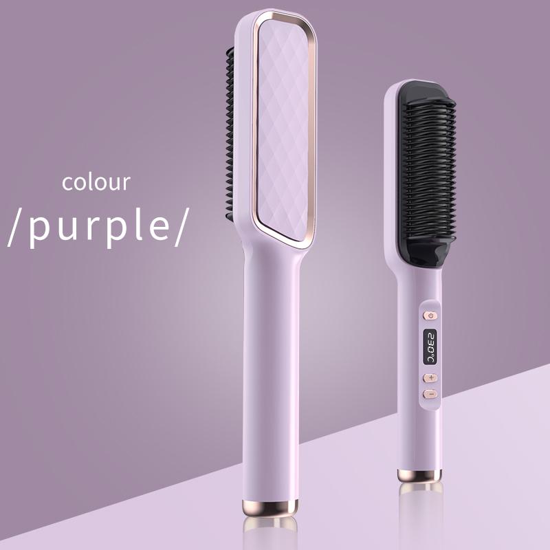 The Multifunctional Rapid Heat Hair Straightener Brush Ionic Technology Anti-Scald Hair Brush Straightening Comb for Women