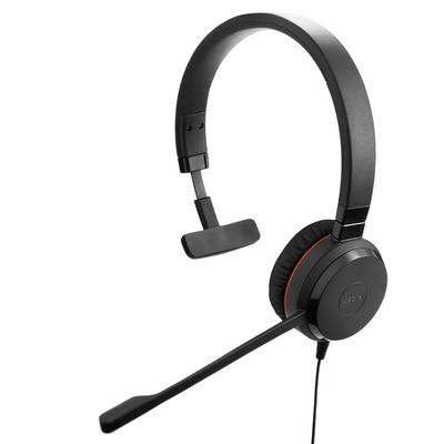 Jabra Evolve 30 II UC Моногарнитура с одним наушником, с штырьковым разъемом, Noise Comfort, кожаные амбушюры, для совещаний, USB-C/A, гарнитура, микрофон, подключение через USB-C/USB-A 3,5 мм,