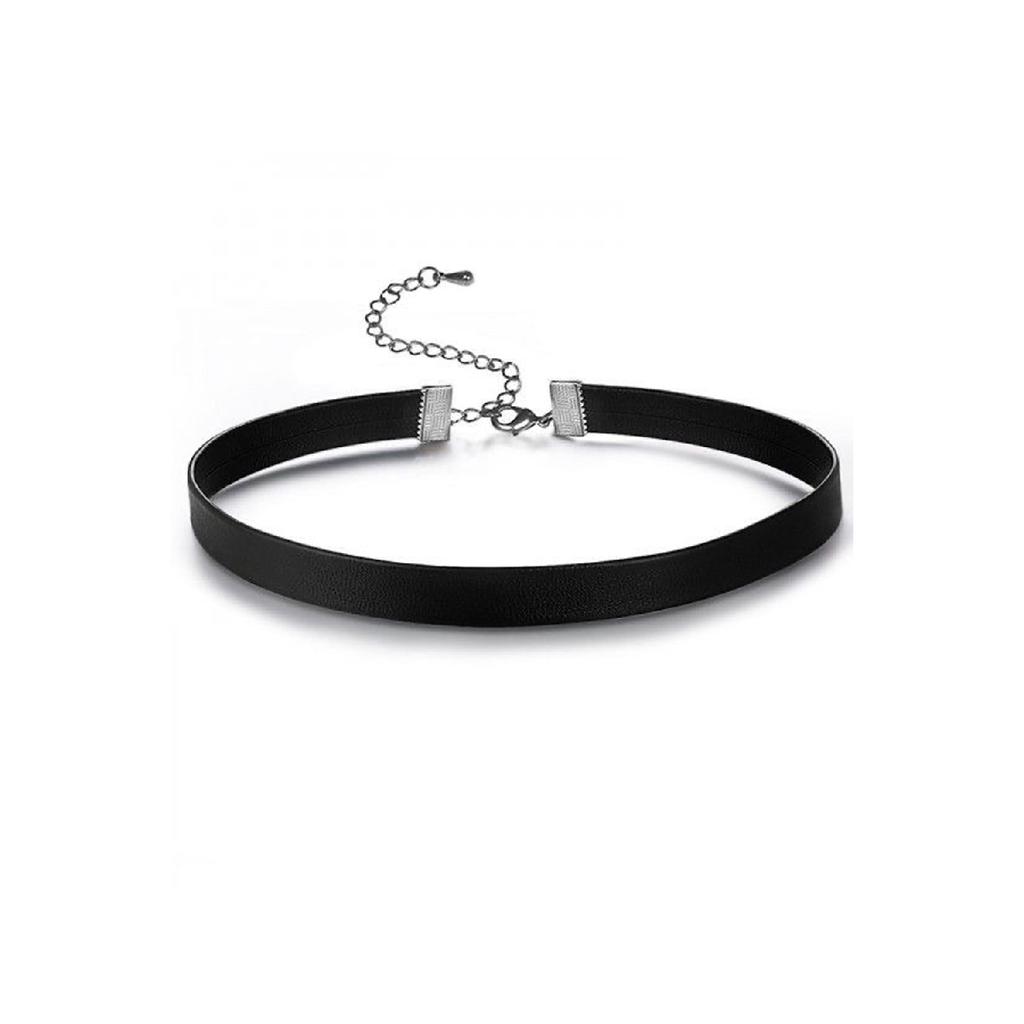 Halterneck Leather Choker-300349