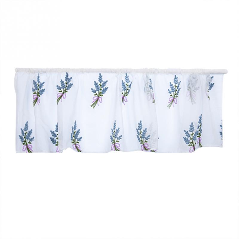 Kitchen Tiers Cabinet Embroidery Curtain Window Short Curtain Half Window Treatment