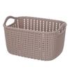 Imitation Rattan Plastic Uncovered Basket Handheld Storage Frame,Baskets for Organizing, Bathroom Cosmetics Storage Box