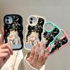 Cute Girl Pattern Phone Cover for iPhone 11 12 13 14 15 Pro Max 6 6S 7 8 Plus Xs Wave Edge Shockproof Protective Rubber Case