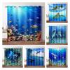 Blue Ocean Curtains For Living Room Sea Fish Turtle Blackout Curtain For The Bedroom Aesthetic Home Decoration Drapes 2 Panels