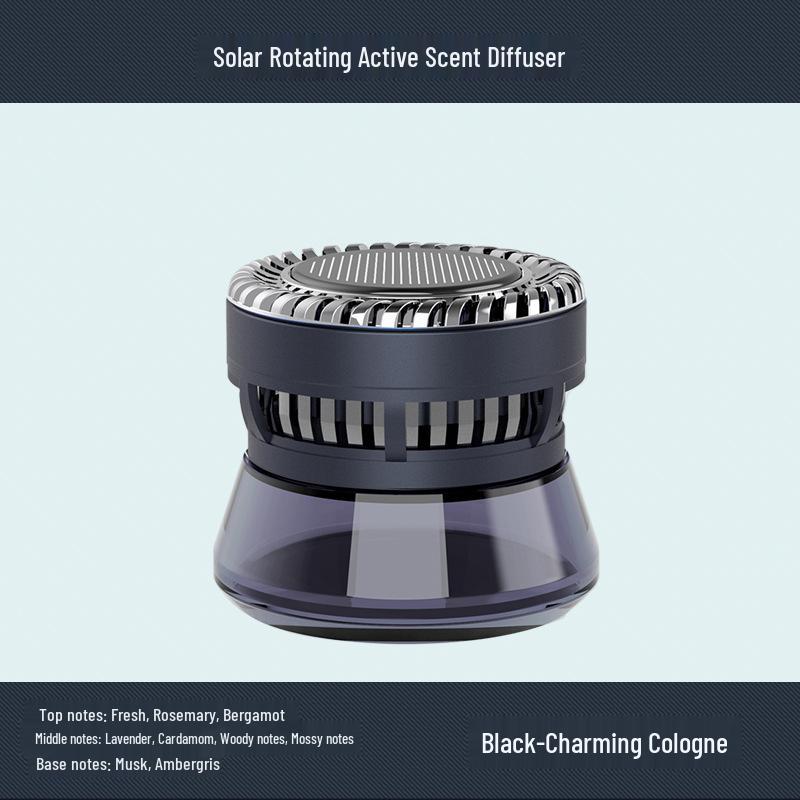 Solar Rotating Car Aromatherapy Perfume Ornament - High-End Car Interior Decoration Accessory.