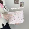 Cute Pink Women's Cosmetic Bag Make Up Case Quilted Cotton Travel Storage Bags Portable Wash Bag Clutch Purse Handbags Mommy Bag