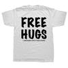 Free Hugs And Maybe A Kiss Graphic Print Tops Men Oversized New Funny T-shirt Summer Hip Hop Short Sleeve Crewneck T Shirts