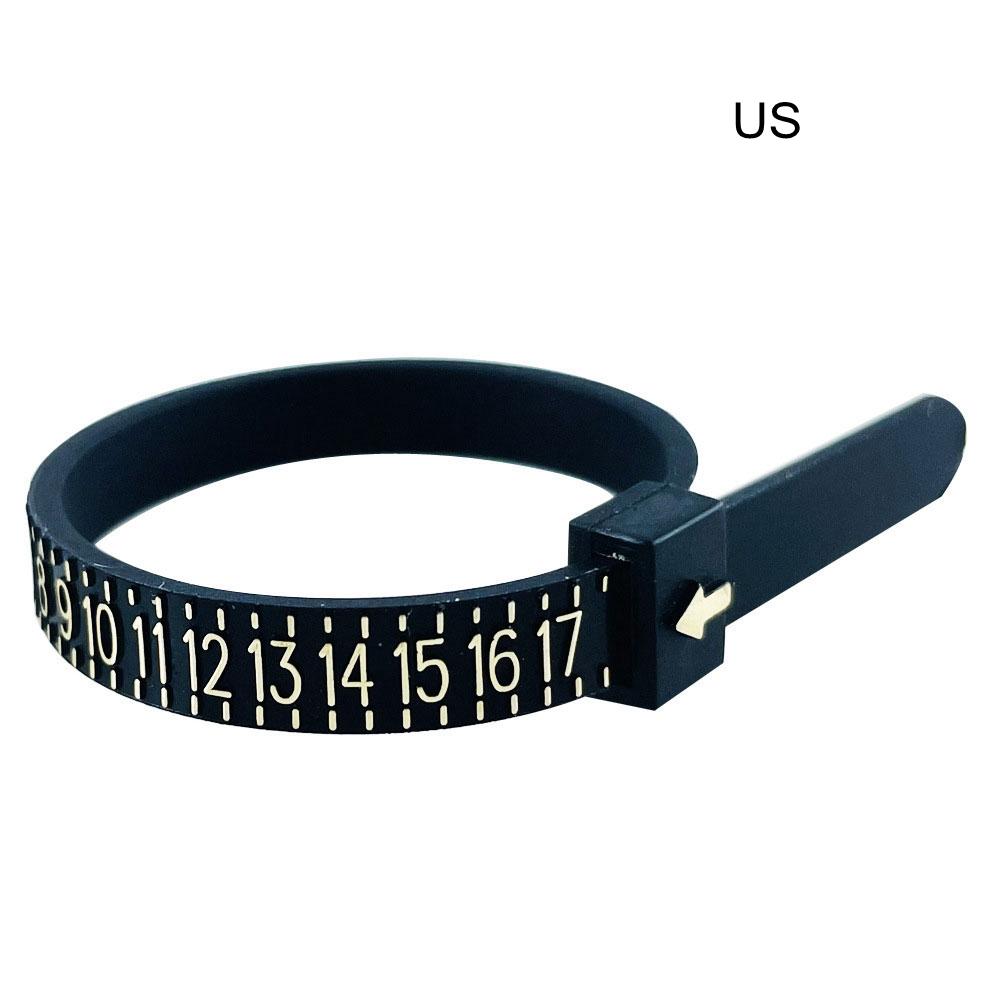 NIUPIKA Ring Sizer Measuring Tool Finger Sizer US UK EU Plastic Belt 1~13 AZ 41~76 Jewellery Measurement