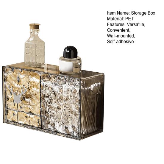 Держатель для хранения, коробка для хранения, настенный тампон, ватный диск, прозрачный самоклеящийся органайзер для ванной комнаты, дом