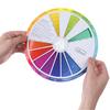 Колесо для смешивания цветов на бумажной карте Круглый центральный круг вращается Татуировка Ноготь