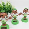 Cute Dog Popcorn Solar Power Swinging Doll Car Interior Ornament Kids Toy Gift